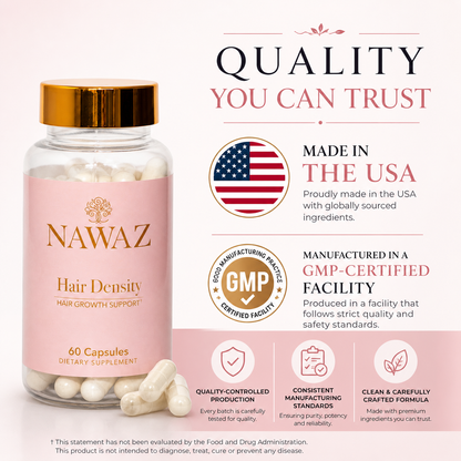 Nawaz Hair Growth Support Capsules – 60 Capsules | 30-Day Supply